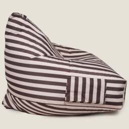 Kaikoo Grey and Cream Cord Sumo Tripod Bean Bag - Wilko - thumbnail 4