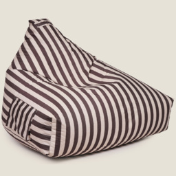 Kaikoo Grey and Cream Cord Sumo Tripod Bean Bag - Wilko - thumbnail 3