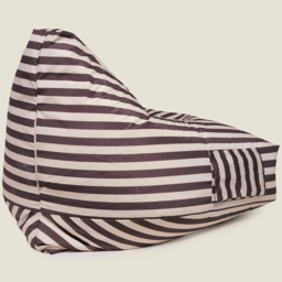 Kaikoo Grey and Cream Cord Sumo Tripod Bean Bag - Wilko - thumbnail 5