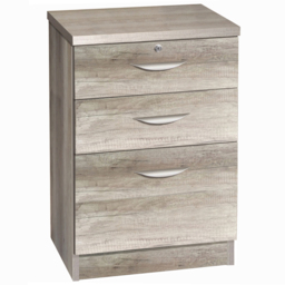 R White Cabinets 3 Drawer Grey Storage Unit - Size: 72.8 x 47.9 x 54cm - Wilko - thumbnail 3