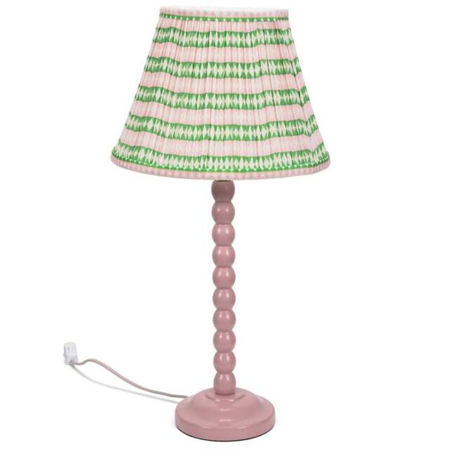 ValueLights Pink Aztec Shade Bobbins Rose Pink LED Table Lamp - Size: 52 x 27 x 27cm - Wilko - image 1