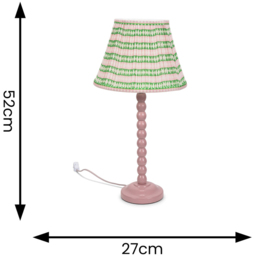 ValueLights Pink Aztec Shade Bobbins Rose Pink LED Table Lamp - Size: 52 x 27 x 27cm - Wilko - thumbnail 7