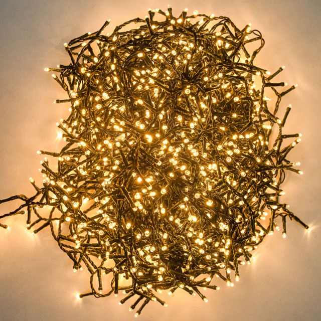 The Christmas Centre 240 Warm White LED Multifunction Green Cable String Light 28m - Size: 1800 x 0.5 x 1cm - Wilko - image 1