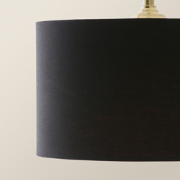 ValueLights Reni Black Drum Shade 3 Drop Bar Gold Diner LED Ceiling Pendant Light - Size: 123.5 x 98 x 25cm - Wilko - thumbnail 4