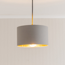ValueLights Reni Grey and Gold Inner Small Pendant Shade - Size: 15 x 25 x 25cm - Wilko - thumbnail 4