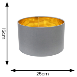 ValueLights Reni Grey and Gold Inner Small Pendant Shade - Size: 15 x 25 x 25cm - Wilko - thumbnail 5