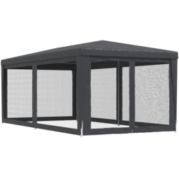 vidaXL 3 x 6m Anthracite Party Tent with Mesh Sidewalls - Grey - Wilko - thumbnail 6
