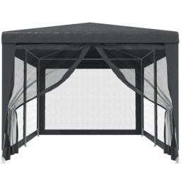 vidaXL 3 x 6m Anthracite Party Tent with Mesh Sidewalls - Grey - Wilko - thumbnail 4