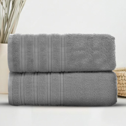Velosso Hampi Cotton Silver Bath Sheet Set of 2 - Grey - Wilko - thumbnail 3