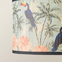 ValueLights Daintree Pastel Jungle Bamboo Medium Drum Ceiling Lamp Shade - Size: 20 x 35 x 35cm - Cream - Wilko - thumbnail 6