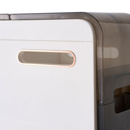Living and Home 3 Drawer Single Shelf White and Grey Bathroom Storage Cabinet - Size: 76.3 x 17.8 x 41.3cm - White + Grey - Wilko - thumbnail 7