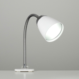 ValueLights Huey Gloss White LED Clip On Desk Table Lamp - Size: 41 x 8 x 11cm - Wilko - thumbnail 5