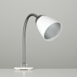 ValueLights Huey Gloss White LED Clip On Desk Table Lamp - Size: 41 x 8 x 11cm - Wilko - thumbnail 3