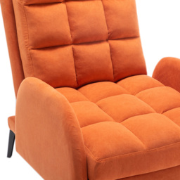 Living and Home Orange Recliner Armchair with Footstool - Size: Single - Wilko - thumbnail 5
