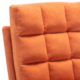 Living and Home Orange Recliner Armchair with Footstool - Size: Single - Wilko - thumbnail 4