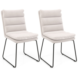 Costway White Upholstered Accent Chair - Size: Single - Wilko - thumbnail 3