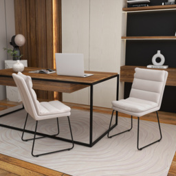 Costway White Upholstered Accent Chair - Size: Single - Wilko - thumbnail 5