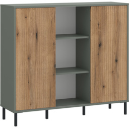 Furniture To Go Darwin 2 Sliding Door Green Sideboard - Wilko - thumbnail 3
