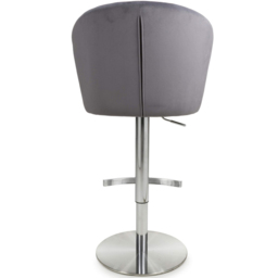 Shankar Sigma Grey Brushed Velvet Bar Stool - Size: Single - Wilko - thumbnail 7
