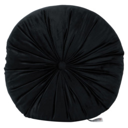 Divante Round Velvet Cushion Black - Wilko - thumbnail 3