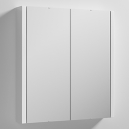 nuie Eden 2 Door Gloss White Wall Hung Mirror Cabinet 600mm - Size: 650 x 617 x 110mm - Wilko - thumbnail 1