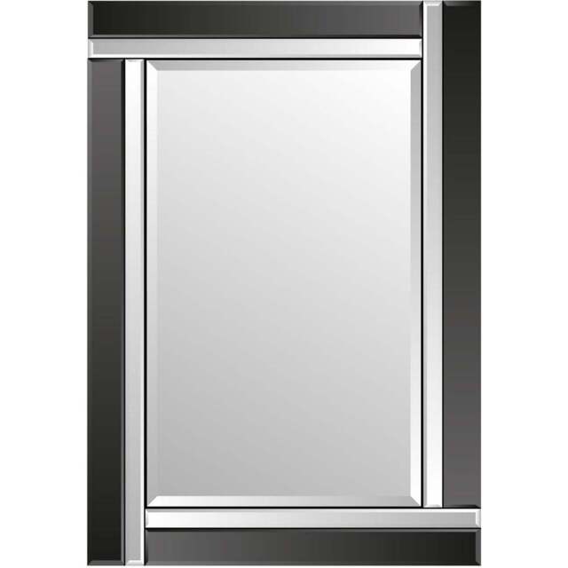 Aston Black All Glass Dress Mirror 120 x 80cm - Size: 120x 80cm - MirrorOutlet - Wilko - image 1