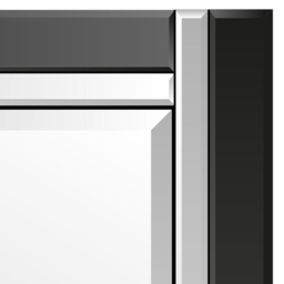 Aston Black All Glass Dress Mirror 120 x 80cm - Size: 120x 80cm - MirrorOutlet - Wilko - thumbnail 7