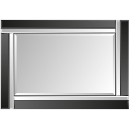 Aston Black All Glass Dress Mirror 120 x 80cm - Size: 120x 80cm - MirrorOutlet - Wilko - thumbnail 4