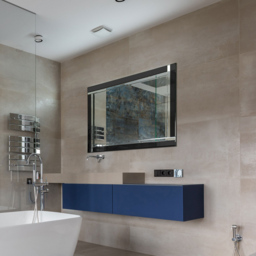 Aston Black All Glass Dress Mirror 120 x 80cm - Size: 120x 80cm - MirrorOutlet - Wilko - thumbnail 3