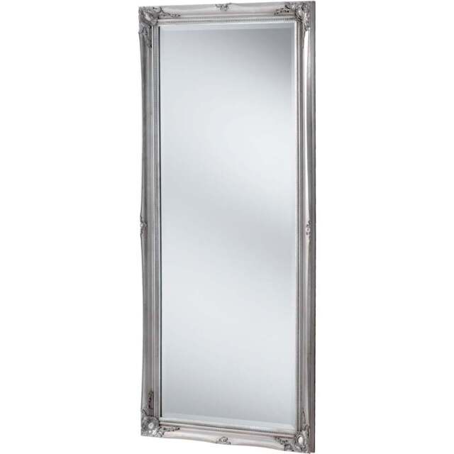 Yearn Silver French Style Carved Full Length Bevelled Mirror 166 x 75cm - Wilko - image 1