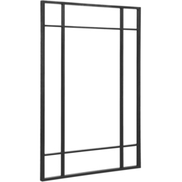 MirrorOutlet The Genestra Black Modern Contemporary Garden Wall Mirror 100 x 70cm - Size: 100 x 70 x 3cm - Wilko - thumbnail 4