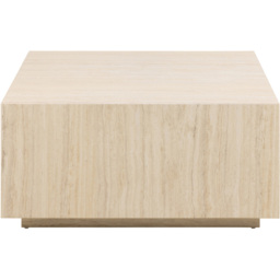 Florence Dice Light Travertine Effect Square Coffee Table - Size: 42 x 90 x 90cm - Cream - Furniture To Go - Wilko - thumbnail 4