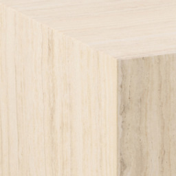 Florence Dice Light Travertine Effect Square Coffee Table - Size: 42 x 90 x 90cm - Cream - Furniture To Go - Wilko - thumbnail 5