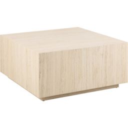 Florence Dice Light Travertine Effect Square Coffee Table - Size: 42 x 90 x 90cm - Cream - Furniture To Go - Wilko - thumbnail 3