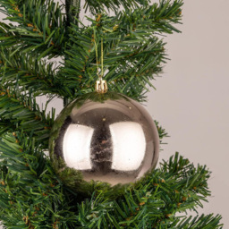 Shatchi 6cm Champagne Gold Shatterproof Christmas Baubles 6 Pack - Wilko - thumbnail 3