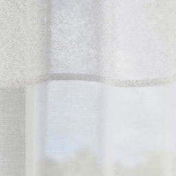 Tyrone Textiles Andorra White Textured Header Eyelet Voile Panel Curtains 140 x 183cm - Size: W 140 x D 183cm - Wilko - thumbnail 4