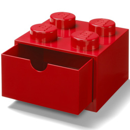 LEGO 4 Knobs Red Desk Drawer - Size: 15.8 x 15.8 x 13cm - Wilko - thumbnail 3