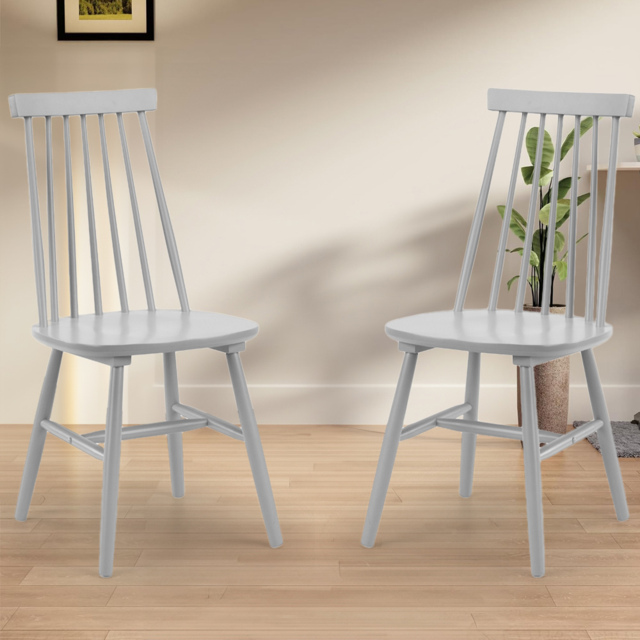 Julian Bowen Alassio Set of 2 Grey Dining Chair - Wilko - image 1