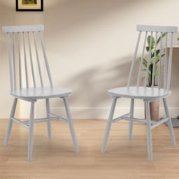 Julian Bowen Alassio Set of 2 Grey Dining Chair - Wilko - thumbnail 1