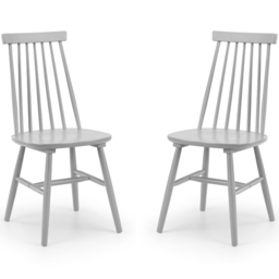 Julian Bowen Alassio Set of 2 Grey Dining Chair - Wilko - thumbnail 3
