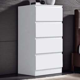 FWStyle Carlton 4 Drawer Matt White Chest of Drawers - Wilko - thumbnail 1