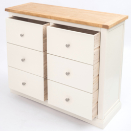 Cabinet Bits Castelli 6 Drawer White Chrome Knob Chest of Drawers - Wilko - thumbnail 5