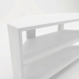 FWStyle Promo 2 Shelf White Corner TV Unit - Size: 45 x 110 x 36cm - Matt White - Wilko - thumbnail 5