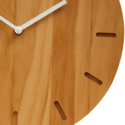 Premier Housewares Vitus Natural Wood Effect Round Wall Clock 35cm - Size: 35 x 4 x 35cm - Brown - Wilko - thumbnail 5