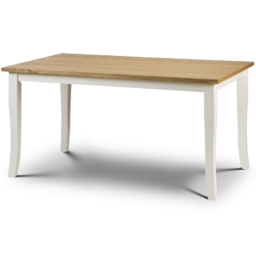 Julian Bowen Davenport 6 Seater Dining Set Oak and Ivory - White - Wilko - thumbnail 6