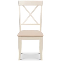 Julian Bowen Davenport 6 Seater Dining Set Oak and Ivory - White - Wilko - thumbnail 5
