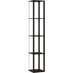 HOMCOM 4 Shelf Black RGB LED Floor Lamp with Remote - Size: 15 x 34 x 50cm - Wilko