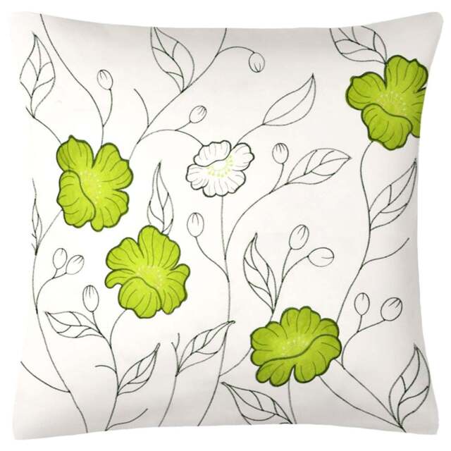 Intimates Arial Lime Filled Large Cushion 56 x 56cm 2 Pack - Green - Wilko - image 1