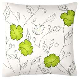 Intimates Arial Lime Filled Large Cushion 56 x 56cm 2 Pack - Green - Wilko