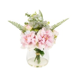 Peony Vase Arrangement Pink - Wilko - thumbnail 6